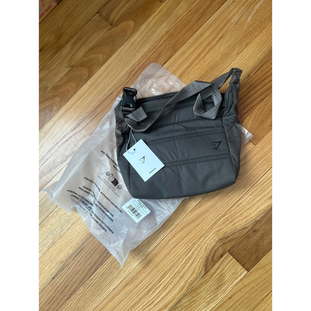 NWT Gymshark Premium Lifestyle Zip Pouch in Camo Brown